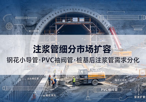 德城注浆管细分市场扩容，隧道钢花小导管、PVC 袖阀管、桩基后注浆管需求分化